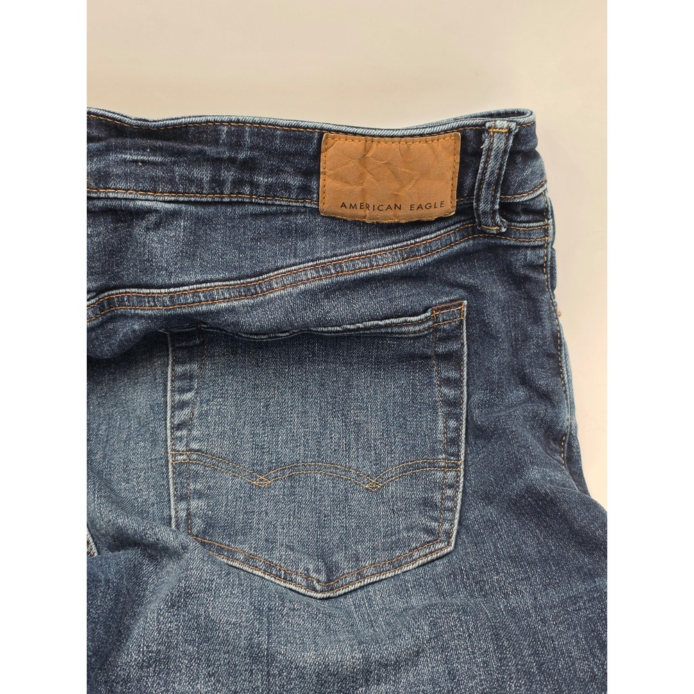 American Eagle Outfitters Mens Jeans AirFlex Temp‎ Tech Straight Dark Wash 34x34 - Picture 13 of 13